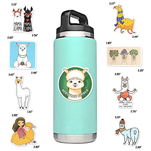 Llama Stickers, 50Pcs Cute Alpaca & Llamacorn Waterproof Vinyl Stickers for Water Bottles, Laptop, Party Favors, Classroom Rewards & Gift Pack - style: Llama Stickers