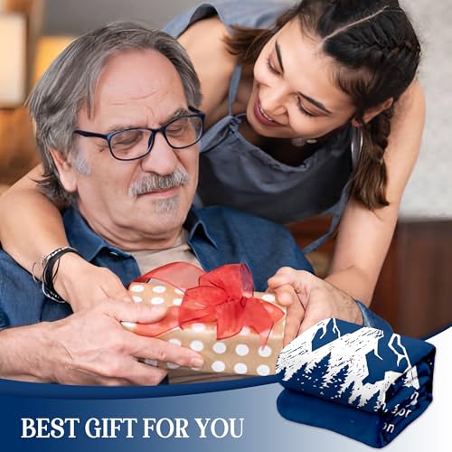 Happy 50th Birthday Gifts for Him, Flannel Soft Blanket Decorations, 50 Years Old Birthday Gifts for Men, Turning 50 Gift for Man - 50" x 60" - color: 50th Birthday