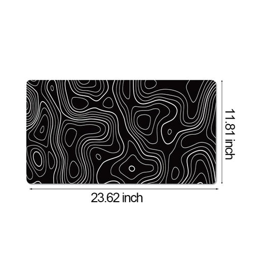 Large Desk Pad, Non-Slip Rubber Base Mouse Mat, Large Mouse Pad for Home Office Workstation, 11.8x27.5 Inch, Black