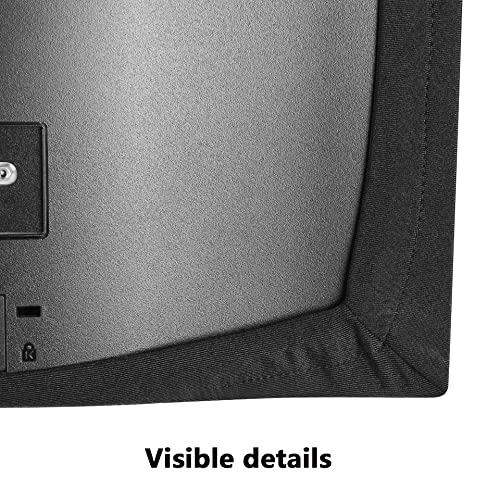 Indoor TV dust cover black, elasticity soft cloth adaptive screen 51/52/53/54/55 inch protective cover, suitable for most brands of monitors (51-55 inch)