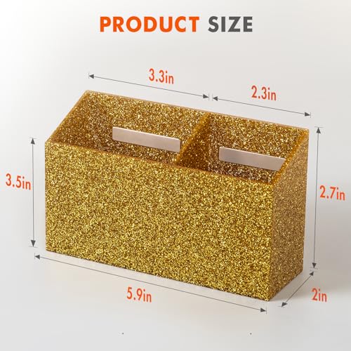 BEYGORM Magnetic Dry Erase Marker Holder for Whiteboard,Non-slip Acrylic Magnet Pen Holder for Fridge Refrigerator,Locker Organizer for Work,Locker Accessories,Pencil Cup for Desk(Gold) - color: Gold