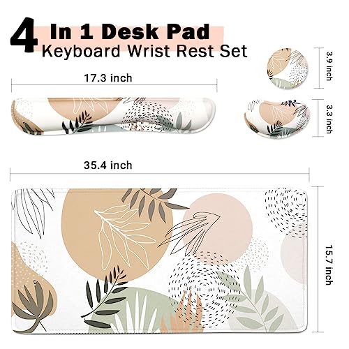 Large Mouse Pad Set,Extended Gaming Mouse Pad + Keyboard Wrist Rest Support - Minimalist - color: Minimalist
