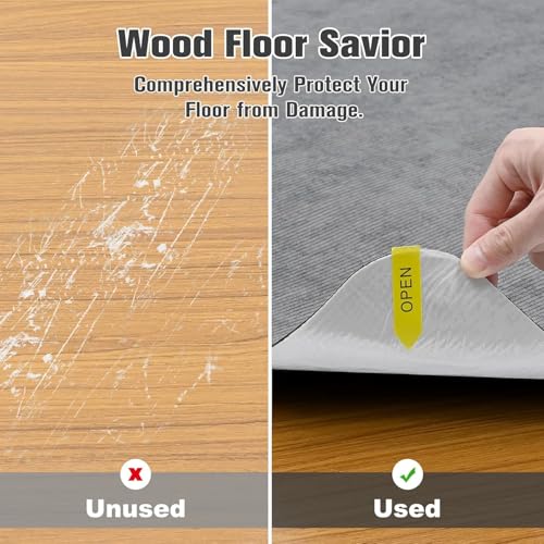 Placoot Desk Chair Mat for Hardwood Floor Corduroy Surface 1/6" Thick 55"x35" Office Chair Mat for Rolling Chairs-100% Large Anti-Slip Backing Under Desk Low-Pile Office Rug Floor Mat for Office/Home - color: Corduroy-lightgrey, size: 55"x35"