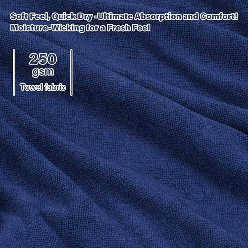 Tirrinia Lounge Chair Towel Cover with Fitted Top Pocket, DIY Pillow Design (Stuff with Clothes or Towels), Beach Chair Cover for Pool Lounge Chairs, Chaise Lounge Towel Cover, Soft & Quick Dry - color: Navy