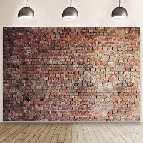 Red Brick Wall Backdrops for Photography Brick Photo Backdrop 10x6.5ft Vinyl Newborn Baby Adults Portrait Wallpaper Video Conference BackgroundBirthday Party Baby Shower Studio Props - size: 10x6.5ft