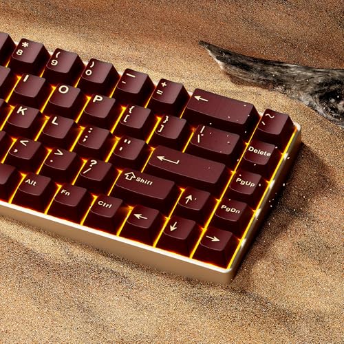 GMKWTL XVX Red Keycaps, Double Shot PBT Keycap Set 75 Percent, Cherry Profile Keyboard Keycaps Compatibility with ANSI Layout MX Switches Mechanical Keyboard - color: Red