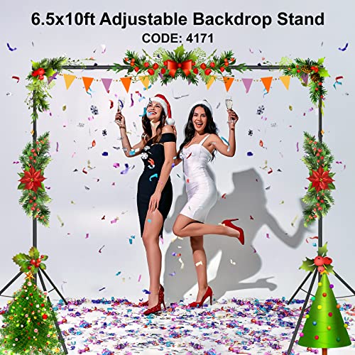 LINCO Lincostore Backdrop Support Stand Kit 10x6.5ft Adjustable Photography Studio Photo Background Support System with Carrying Bag for Green Screen Muslin, 4171 - size: 10ft wide 6.5ft high