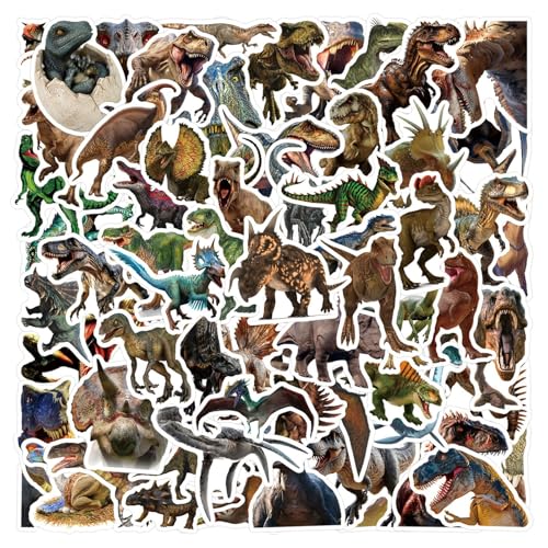 110pcs Jurassic Dinosaur Stickers for Kids Waterproof Vinyl Dino Stickers for Boys Girls Teens Waterbottle Scrapbook Laptop Skateboard Computer (CK-028-A) - style: Jurassic Dinosaur