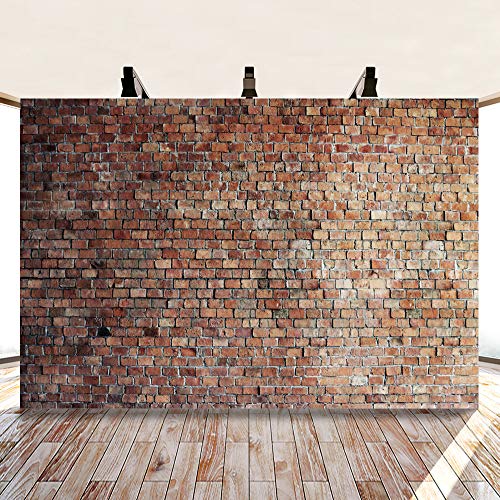 12x10ft Vintage Red Brick Wall Photo Backdrop Newborn Baby Girls Adults Portrait Photography Background Wallpaper Photo Studio Props - size: 12x10ft