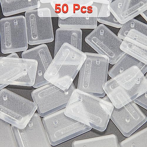 SIXPOINTS 50 Pieces Clear Display Stand Base,Model Display Support Stand Fit For 3.75 inch Vintage GI Joe Cobra Action Force Figures Toy - color: 50PCS-Clear-Square