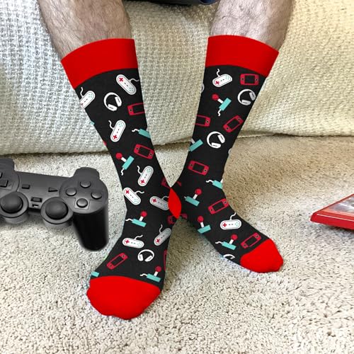 Gamers Gifts for Men, Boys - Gifts for Gamers - Gaming Socks, Stocking Stuffers for Men, Boyfriend, Son Gaming Novelty Socks - color: Gaming02