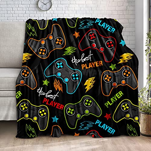 lirs Bedding Gaming Throw Blanket 80" x 60’’ Super Soft, Fleece, Gamer Gift for Couch Sofa for for Kids Boys Teens Video Game (MT-A11, 80’’x60) - color: Mt-a11, size: 80’’x60"