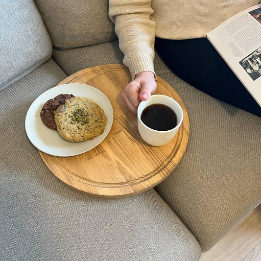 Sofa Tray – Wooden Foldable Sofa Tray Table for Seat Cushion, Perfect for Coffee & Remote Control, Solid Wood Sofa Tray Table, Solid Spruce Couch Table (Madrid, Small 12") - color: Madrid, size: Small 12"