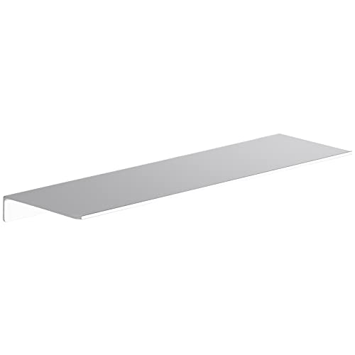 Danpoo 20 inch Floating Shelf for Wall Organizer & Storage, Display Shelf, Metal Wall Shelf for Bathroom, Living Room, Kitchen, Bedroom(Silver) - color: Silver, size: 20 in