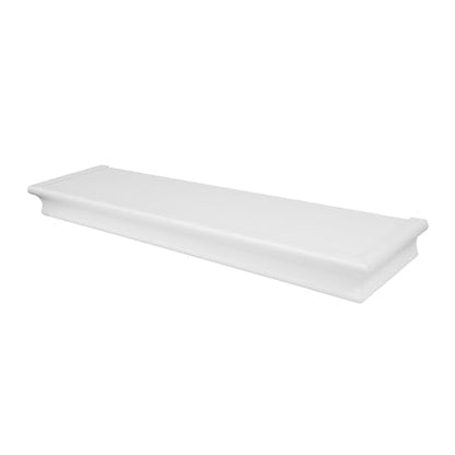 HIGH & MIGHTY Decorative 24" Floating Shelf Holds up to 20 lbs, Easy Tool-Free Dry Wall Installation, Beveled, White | 515660 - size: 24 inch