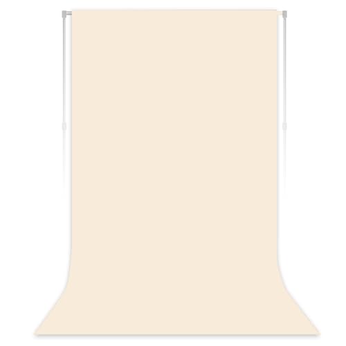 Cream Photography Backdrop for Photoshoot, Fabric, 3x5 FT | Versatile Studio Photo Backgrounds, Easy to Install, for Portraits Shooting, Party Decor, Live Streaming, Video Recording - color: Cream, size: 3X5 FT