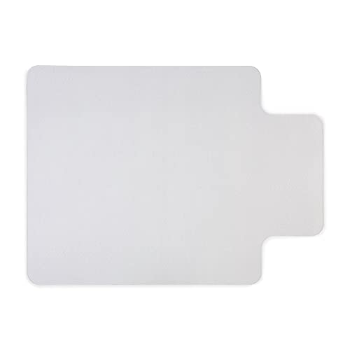 Staples Office Chair Mat, Clear Floor Mats with Lip, Hard Floors, Textured Underside, Extended Under-Desk Coverage, 48 x 36 Inch, Smooth Glide - size: 36" x 48", style: Hard Floor