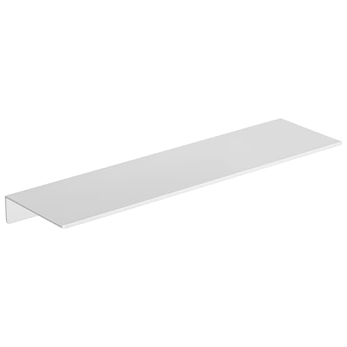 Small Floating Shelf for Wall Storage, Mini Display Shelf for Collectibles, Metal Wall Shelf for Bathroom/Living Room/Kitchen/Bedroom(White, 20IN) - color: White, size: 20IN