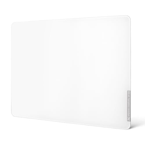 XVX White Glass Mouse Pad 4.0, Hard Mousepad for Gaming,Ultra-Smooth Micro-Etched Surface with Non-Slip Rubber Base(410mm*310mm) - color: White