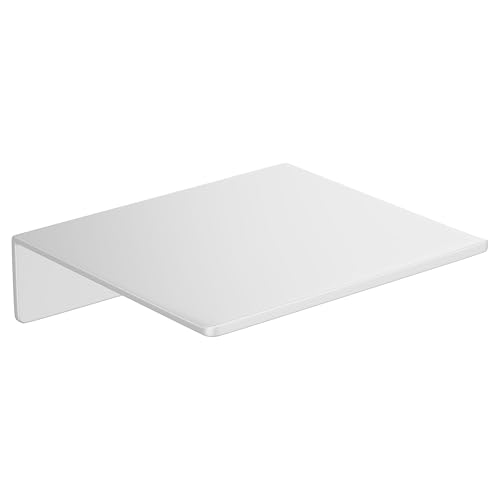 Small Floating Shelf for Wall Storage, Mini Display Shelf for Collectibles, Metal Wall Shelf for Bathroom/Living Room/Kitchen/Bedroom (White, 8IN) - color: White, size: 8IN