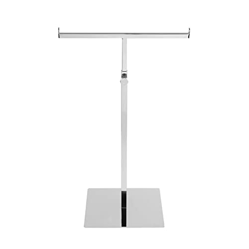 Polmart Countertop Adjustable Display Stand Stand for Purses/Handbags, Wreaths, Wigs, Hats and Crafts (T-Stand, Silver) - color: Silver