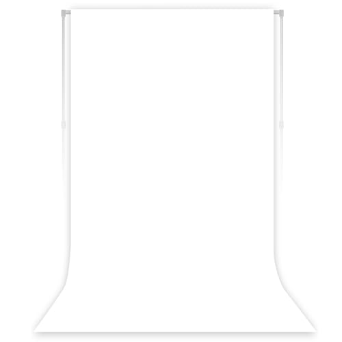 White Photography Backdrop for Photoshoot, Fabric, 3x5 FT | Versatile Studio Photo Backgrounds, Easy to Install, for Portraits Shooting, Party Decor, Live Streaming, Video Recording - color: White, size: 3X5 FT