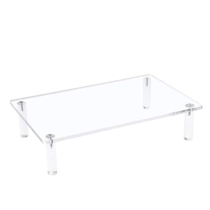 Sumerflos Clear Acrylic Monitor Laptop Stand, Sturdy and Save Space Computer Laptop Monitor Riser Stand for Home Office Desktop Universal Stand with Anti-Slip Pads