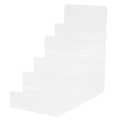 Cabilock Acrylic Wallet Display Stand Multi-Layer Tabletop Storage Rack for Purse Bag Sunglasses Jewelry Home or Shop Display 7.67 X 7.28 X 3.93 in - size: 5 Tier Clear