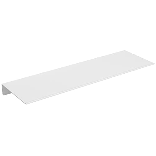 Danpoo 16 inch White Floating Shelf for Wall Organizer & Storage, Display Shelf, Metal Wall Shelf for Bathroom, Living Room, Kitchen, Bedroom - color: White, size: 16 in