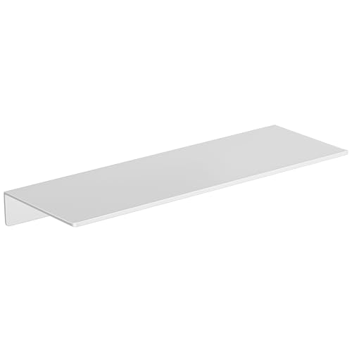 Small Floating Shelf for Wall Storage, Mini Display Shelf for Collectibles, Metal Wall Shelf for Bathroom/Living Room/Kitchen/Bedroom(White, 16IN) - color: White, size: 16IN