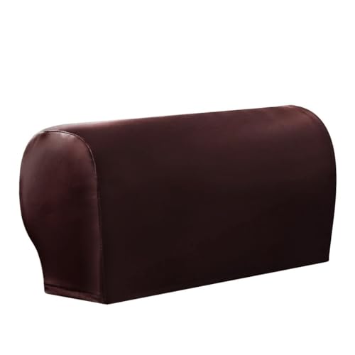 vctops Waterproof Faux Pu Leather Armrest Covers Vintage Stretch Arm Covers for Chairs Couch Sofa Armchair Slipcovers for Recliner Sofa 2pcs, Wine Red - color: Wine Red
