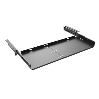 Sliding Keyboard Tray Under Desk, Pull-Out Keyboard and Mouse Tray, 27 x 9.8 inches Large Platform Slide-Out Computer Drawer for Typing, Metal, Black