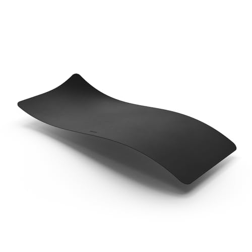 POUT TekDec Mat – Vegan Leather Desk Pad (31.5×13.4in / 80×34cm), Water-Resistant Surface, Anti-Slip Base, Scratch & Heat Protection, Multi-Functional Writing & Mouse Pad – Danish Black - color: Danish Black