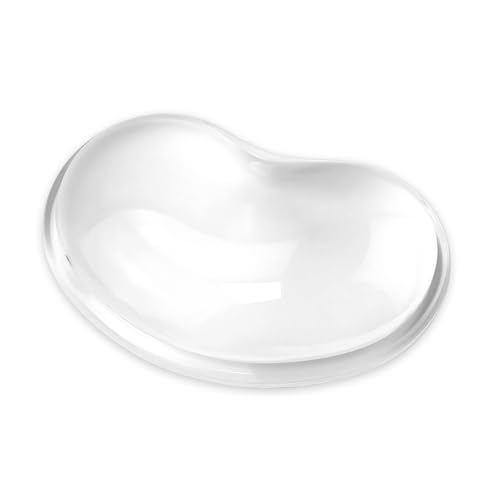 Soft Wrist Rest Pad Comfortable Silicone Gel Ergonomic Cushion Cute | Small-Sized Hand Pain Relief Support Pad with Gel-Filled for Laptop Computer Office & Home (Transparent) - color: Transparent