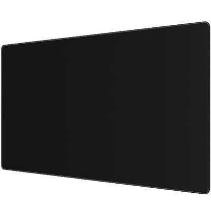 Gaming Mouse Pad Large XXL Extended Desk Mat with Non-Slip, Special-Textured Surface, Stitched Edges for Gaming and Office Home - Black - color: Black