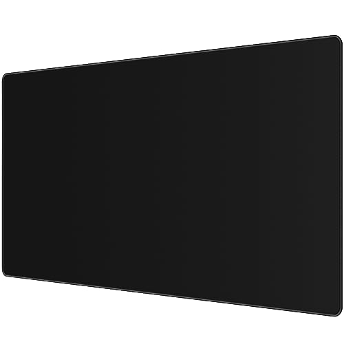 Gaming Mouse Pad Large XXL Extended Desk Mat with Non-Slip, Special-Textured Surface, Stitched Edges for Gaming and Office Home - Black - color: Black