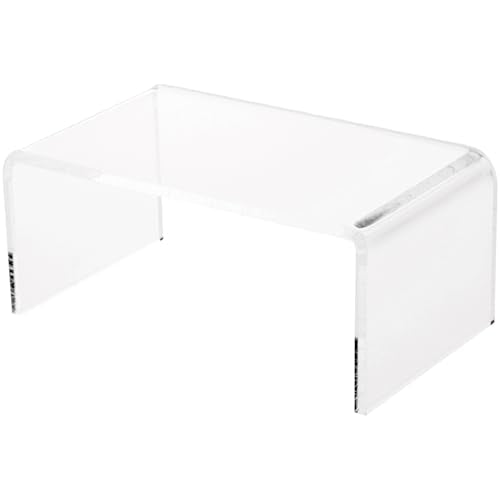 Plymor Clear Acrylic Rectangular Display Riser, 3" H x 7" W x 4" D (1/4" thick) - size: 3" x 7" x 4"