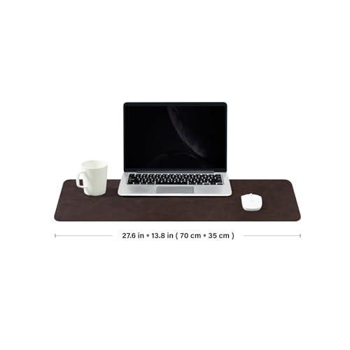 Distressed Leather Desk Mat - Non-Slip PU Desk Pad for Office and Home - Desk Organization and Accessories - Ideal for Large Mouse Pad and Desk Mats on Top of Desks(Espresso,27.6"x 13.8") - color: Espresso, size: 27.6" x 13.8"