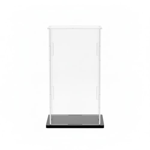 Clear Acrylic Display Case, 6*6*10inch (15*15*H25cm) | Assemble Cube Display Box, Black Base, Dustproof Protection, For Collectibles Memorabilia Figurines - size: 6 x 6 x 10 inches