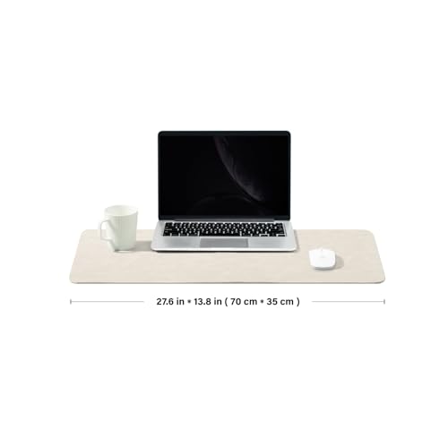 Distressed Leather Desk Mat - Non-Slip PU Desk Pad for Office and Home - Desk Organization and Accessories - Ideal for Large Mouse Pad and Desk Mats on Top of Desks(Sandstone,27.6"x 13.8") - color: Sandstone, size: 27.6" x 13.8"