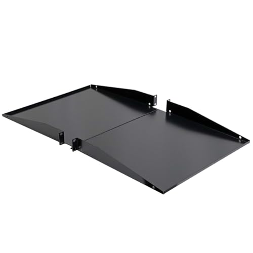Aeons 1U 19-inch Universal Server Shelf Rack Mount Cantilever Center Mount Shelf 15" Deep, Fixed Server Rack Cabinet Solid Shelf Black 2-Pack - style: 1U-15" Solid
