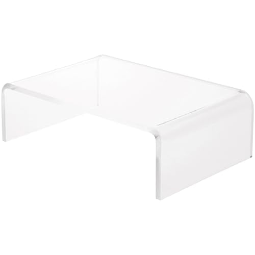 Plymor Clear Acrylic Rectangular Display Riser, 2" H x 6" W x 4" D (1/8" thick) - size: 2" x 6" x 4"