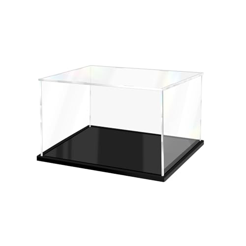 Acrylic Display Boxes for Collectibles Assemble Clear Acrylic Box Dustproof Protection Glass Case for Display Action Lego Figures Doll (10x6x6 inch; 25x15x15 cm) - size: 10 x 6 x 6 inches