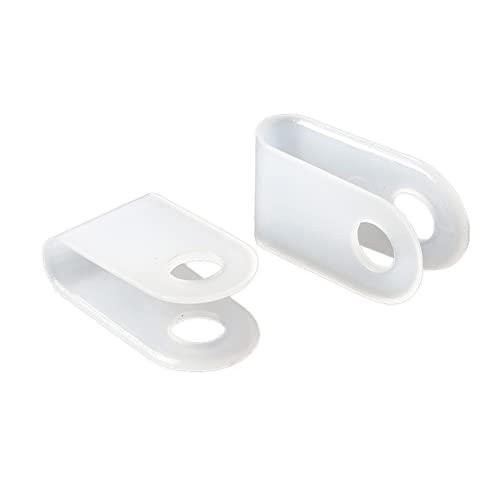 200 Pcs White Nylon U-Type Cable Clamp 1/8 Inch Cable Organizer Assortment Kit for Wire Management - size: 1/8 INCH 200PCS U-Type