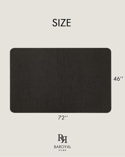 BARoyal Office Chair Mat for Hardwood Floor Under Desk Computer Rolling Chair Mat for Wood/Tile Floor Non-Slip Heavy Duty Desk Rug PVC Plastic Hard Floor Protector 46"x 72" (Espresso) - color: Espresso, size: 46" x 72"