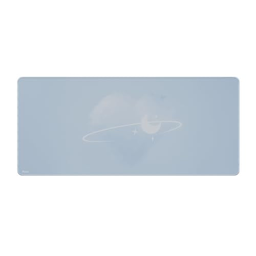Pixio Mouse Pads - 36 x 16 inch XXL Celestial Love Blue Multifunctional Large Desk Mats for Gaming, Office, Desktop Anti-Slip Waterproof Washable Computer Mouse Mat - color: Blue Celestial Love