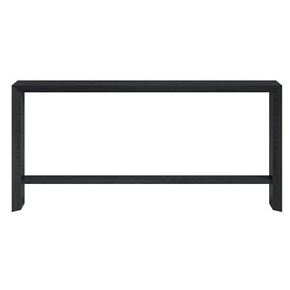 Henn&Hart 64" Modern Farmhouse Console Table, Sofa Table, Natural Black - color: Natural Black