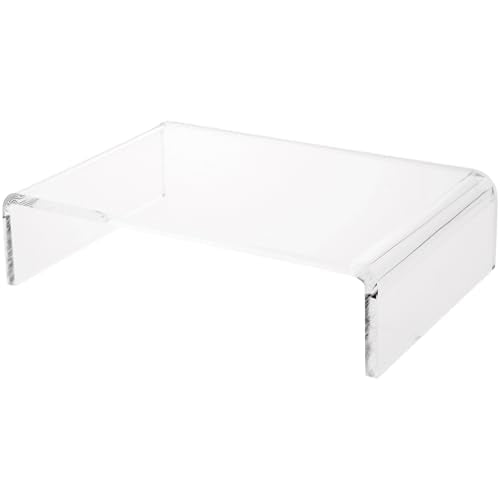 Plymor Clear Acrylic Rectangular Display Riser, 3" H x 12" W x 8" D (3/8" thick) - size: 3" x 12" x 8"
