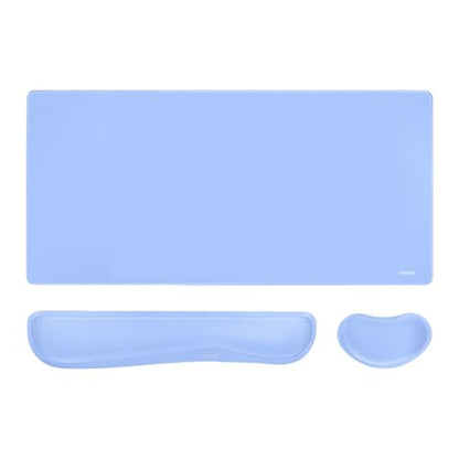 MOSISO Keyboard Mouse Pad Set, Gaming Mouse Pad&Keyboard Wrist Rest&Wrist Rest, Ergonomic Wristrests with Memory Foam Home Office Easy Typing Cushion Non-Slip Mousepad, Air Blue - color: Air Blue