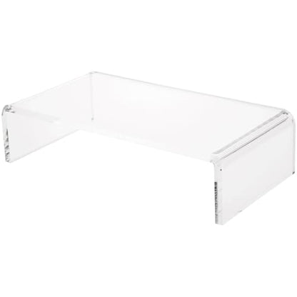 Plymor Clear Acrylic Rectangular Display Riser, 3" H x 12" W x 6" D (3/8" thick) - size: 3" x 12" x 6"